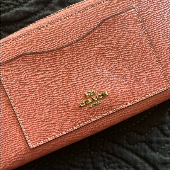 Coach Pink Leather Women's Wallet - Picture 1 of 7